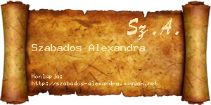 Szabados Alexandra névjegykártya