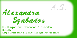 alexandra szabados business card